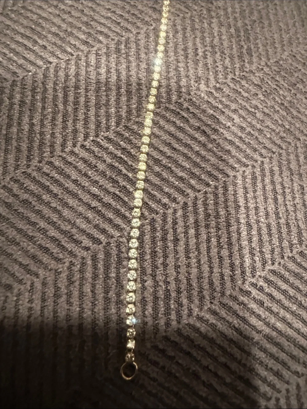 14 K Gold. 1 Carat Total weight natural diamond    Tennis bracelet